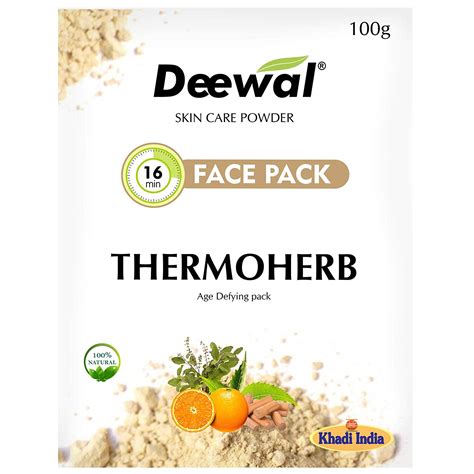 Deewal Herbal Thermoherb Face Pack Powder for men women, 200g (Pack of ...