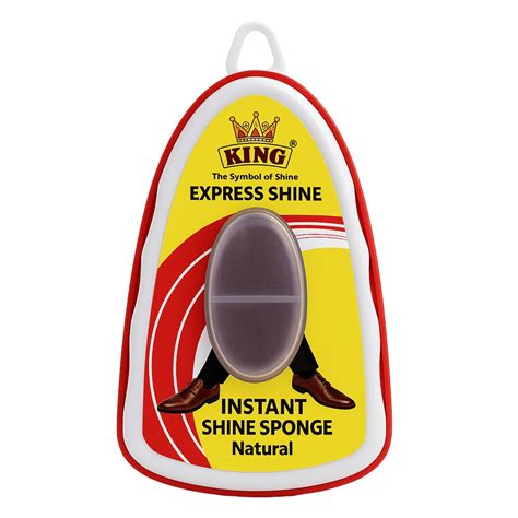 KING Express Shine Instant Shoe Polish Sponge with Natural Silicon Oil ...
