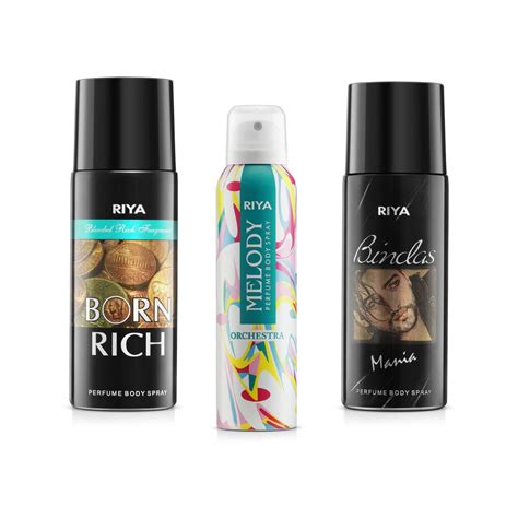 Born Rich, Melody Orchestra, & Bindas | Pack of 3 | Unisex Deodorant ...