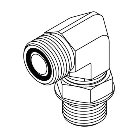 Tompkins Hydraulic Fitting, Steel10MORFS-12MOR 90 FF6801-10-12 | Zoro