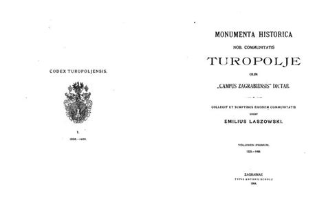 Povjesni spomenici plem. općine Turopolja IV - Velika Gorica Online