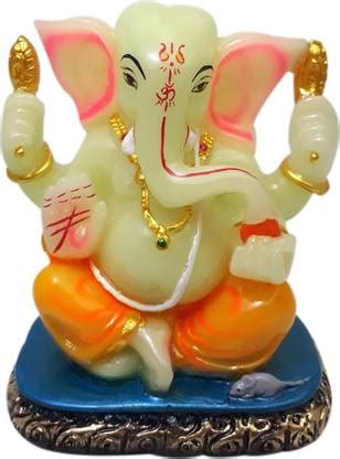 SADGURU ARTS Radium Car Dashboard Lord Taklu Ganesh Statue (11.5x10x6.5 ...