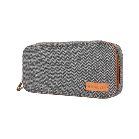 HAMELIN Oslo Tech Organizer Pouch|Grey Herringbone,Tweed Fabric|All in ...