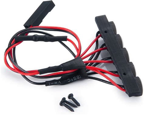 Buy 1/24th RC Car Headlights LED Round Roof Rack Lights Lamp White ...