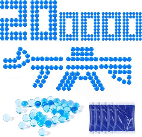 Buy Water Balls Beads Refill Ammo(7-8 mm, 20 Pack, 10000 PCS Per Pack ...