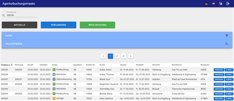 RATIOsoftware - Online Agenturbuchungsmaske Demo - Jetzt testen!