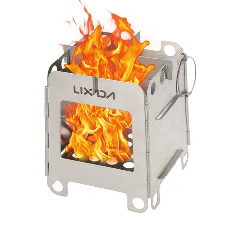 Lixada Portable Stainless Steel Lightweight Portable Wood Burning ...