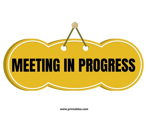 20+ Printable Meeting In Progress Signs | Do Not Disturb PDF | Progress ...