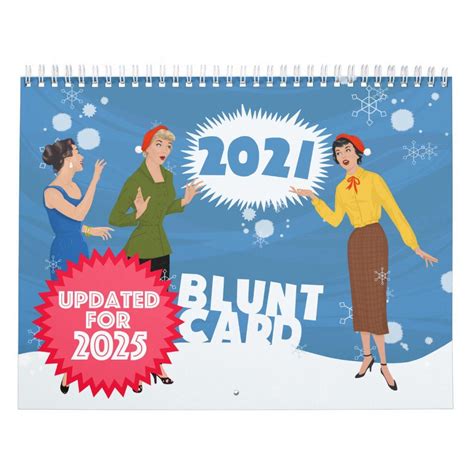 UPDATED for 2025! Bluntcard 2021 Calendar | Zazzle | 2021 calendar ...