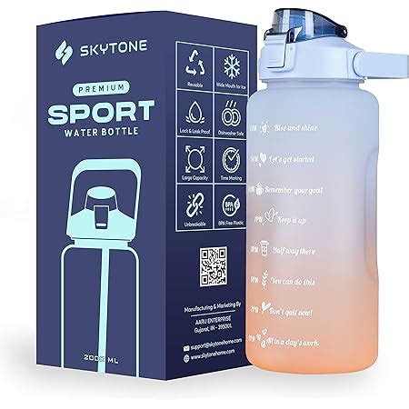 AQUAFIT 1 Gallon Water Bottle With Times To Drink - 128 oz Water Bottle ...