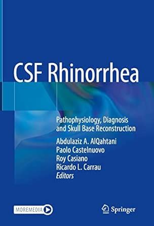 Buy CSF Rhinorrhea: Pathophysiology, Diagnosis and Skull Base ...