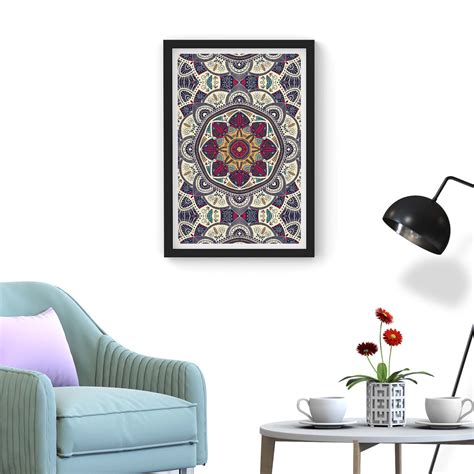Colorful Ornamental Mandala - Framed Poster | Kritinova – KRITINOVA INDIA