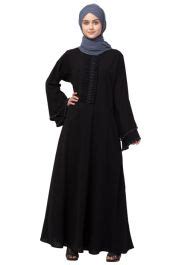 Pleats & Beads With Bell Sleeve Abaya | Casual Abayas | Islamicshop