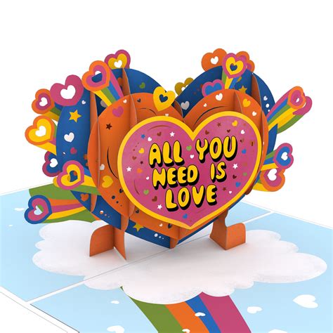 Buy Lovepop Beatles All You Need is Love Pop Up Card, 5x7 - 3D Greeting ...