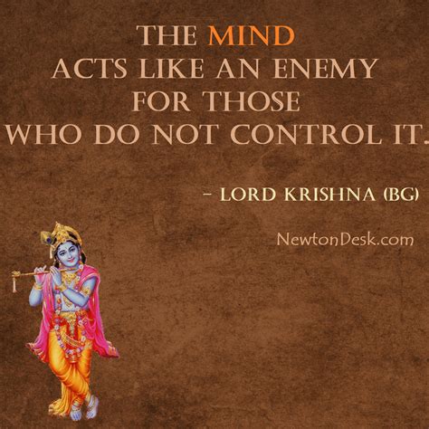 Mind Acts like Enemy | Lord Krishna Quotes | Hindu quotes, Mahabharata ...