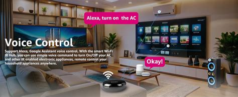 HomeMate® Wi-Fi Smart IR Control Hub Compatible with Alexa, Google Home ...