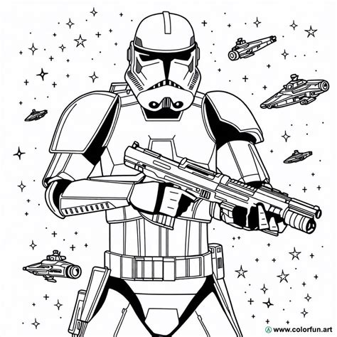 Star Wars clone trooper coloring page Download or Print for free