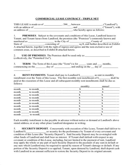Image result for Triple Net Lease Example