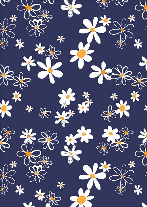 几何植物花朵矢量图服装纺织面料数码印花花型素材-POP花型网