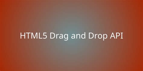Drag Drop JavaScript API 的图像结果