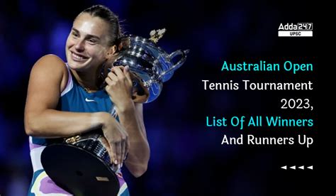 Australian Open Tennis Tournament 2023, List Of All Winners And Runners Up