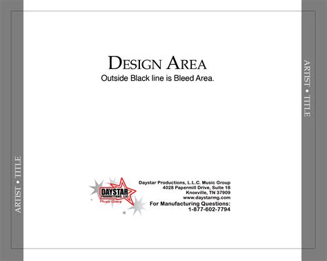 CD Jewelcase Traycard Template – Daystar Music Group
