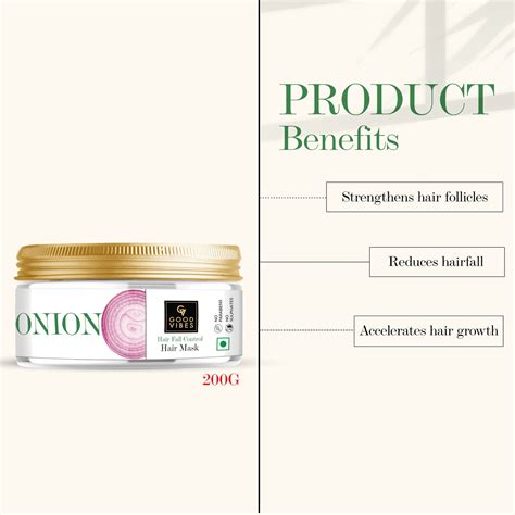 Onion Hair Fall Control Hair Mask – Good Vibes