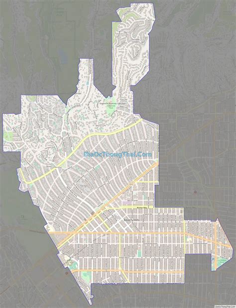 Map of Beverly Hills city, California - Thong Thai Real