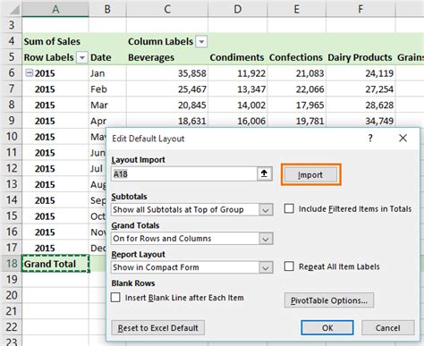 Image result for PivotTable Options