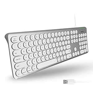 Amazon.in: Buy Macally USB Mac Wired Keyboard - Unibody Aluminum Frame ...
