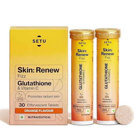 Setu Skin Renew - 30 Effervescent Tablets (Pack of 1) | Glutathione ...