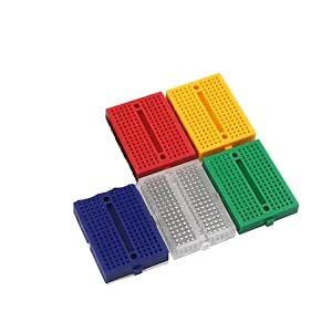 ProtoPixel 170-Point Mini Breadboard – Pack of 5 Multicolor ...