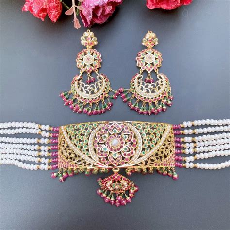 Rudradhan | Hyderabadi Necklace Sets | 22k Gold & Gold Plated on Silver