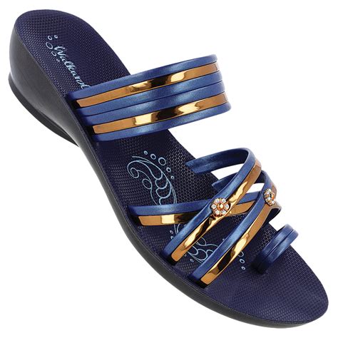 Women's Daily Wear Sandals - WL7477 Royal Blue – Walkaroo Footwear