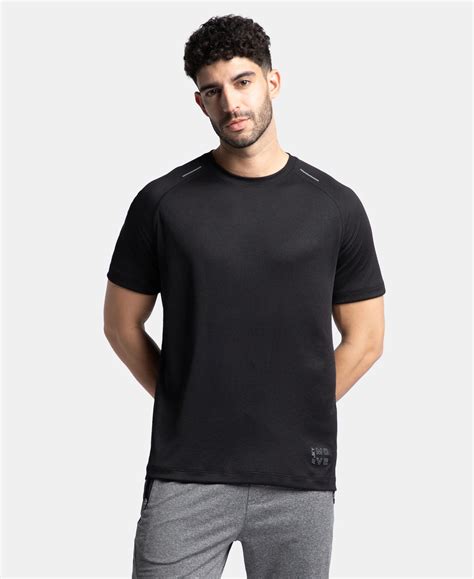 Buy Lightweight Microfiber Solid Round Neck Half Sleeve T-Shirt with ...