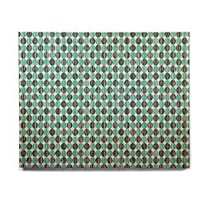 KESS InHouse Michelle Drew "Distressed Circles" Teal Aqua Birchwood ...