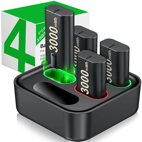 Esywen Xbox Controller Battery Pack, 1200mAh Rechargeable Batteries, Charging Dock, Long ...