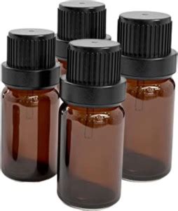 HOMEOTRADE Amber Glass Bottles for Essential Oils-4PCS 10mL,Orifice ...