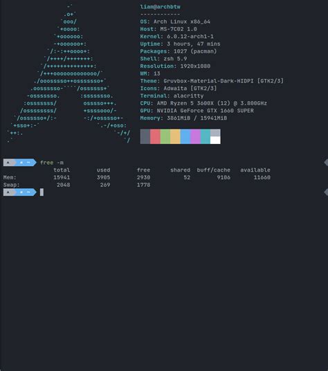 Image result for Arch Linux Memory Usage