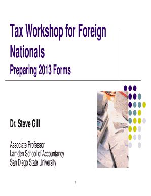 Fillable Online icenter ucsd Tax Workshop for Foreign Nationals ...