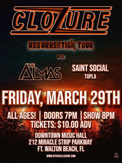 Clozure and the Almas live at Downtown Music Hall, Downtown Music Hall ...