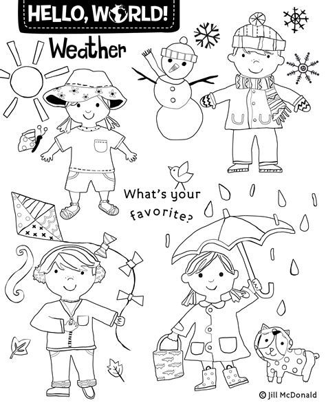 Free Printable Weather Coloring Pages