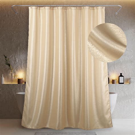 Amazon.com: Champagne Gold Long Shower Curtain: 84 Inch Extra Tall ...