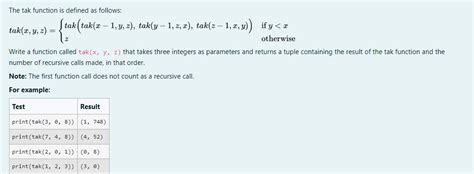 Image result for Tak Function Tutorial