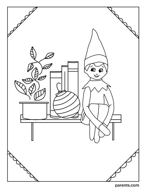 The Elf On The Shelf Coloring Pages - Coloring Home
