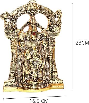 Buy Kalakriti Metal Wall Hanging God Tirupati Balaji,Sri Venkateswara ...