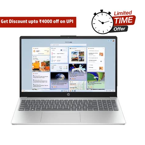 HP Laptop 39.6 cm (15.6) 15-fd0467TU Silver Intel Core i5-1334U 16GB 5 ...