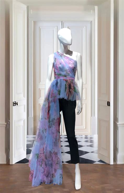 One shoulder draped high low top – Gauri and Nainika