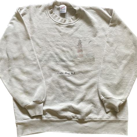 Men's Cream Jumper | Depop