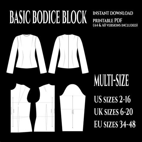 Image result for Basic Child Bodice Block
